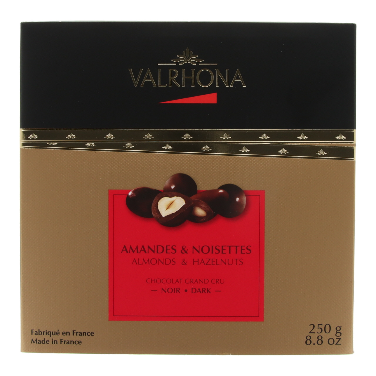 Chocolat Valrhona, amandes, noisettes