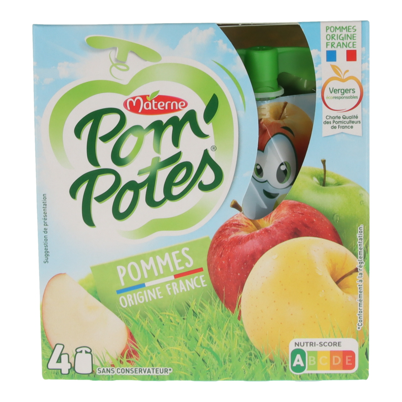 Pom'potes pomme nature x4 - Galeries Gourmandes