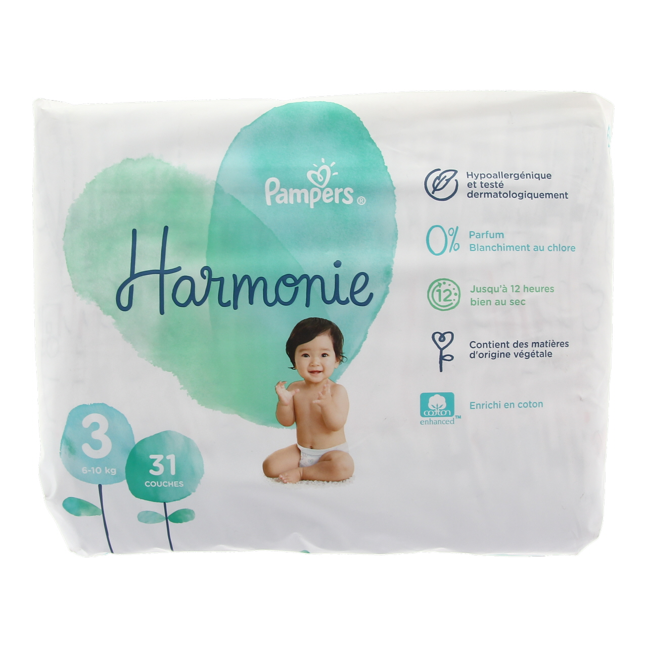 31 Couches Harmonie Taille 3 (6-10kg)
