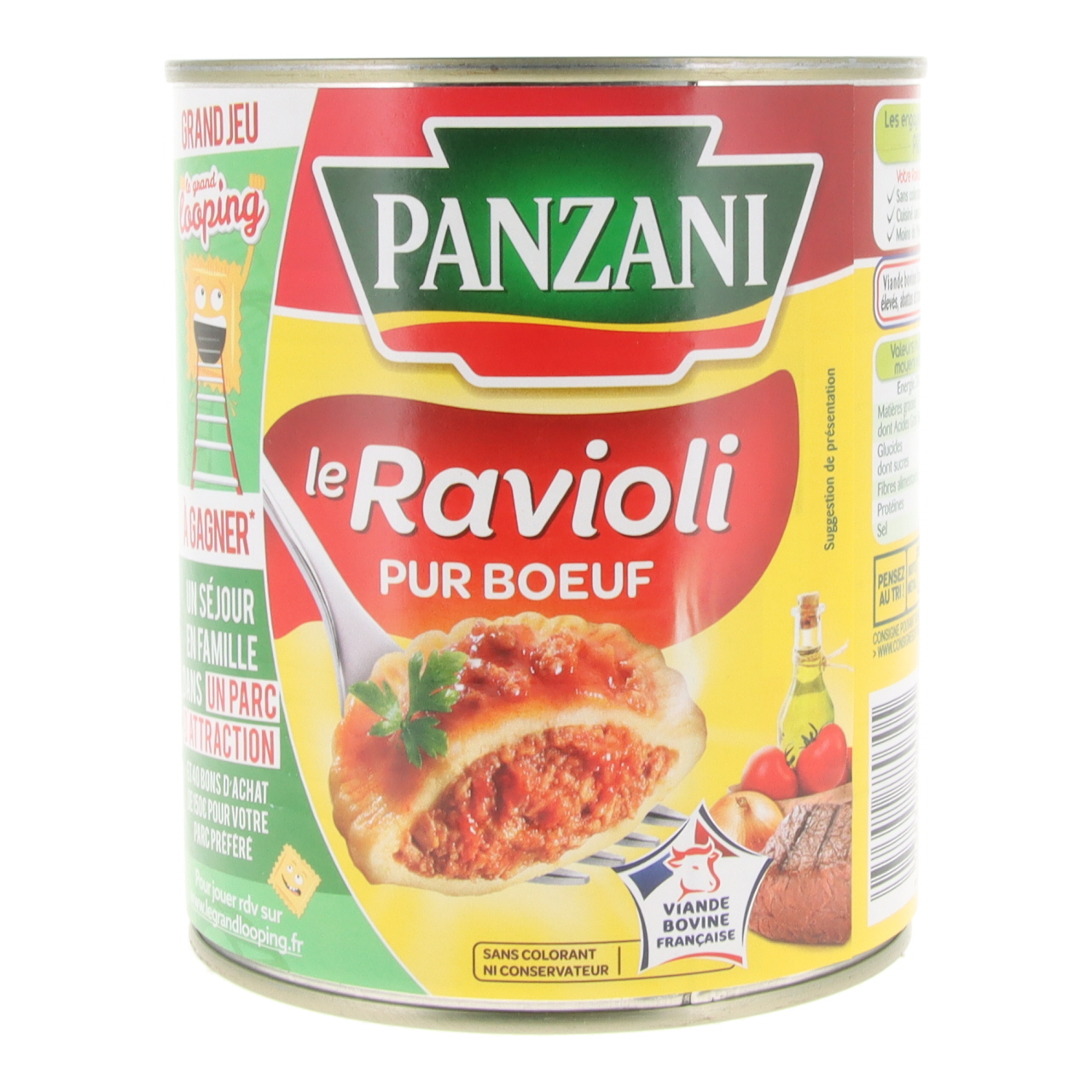 Panzani Le Ravioli aux Fromages La conserve de 800G